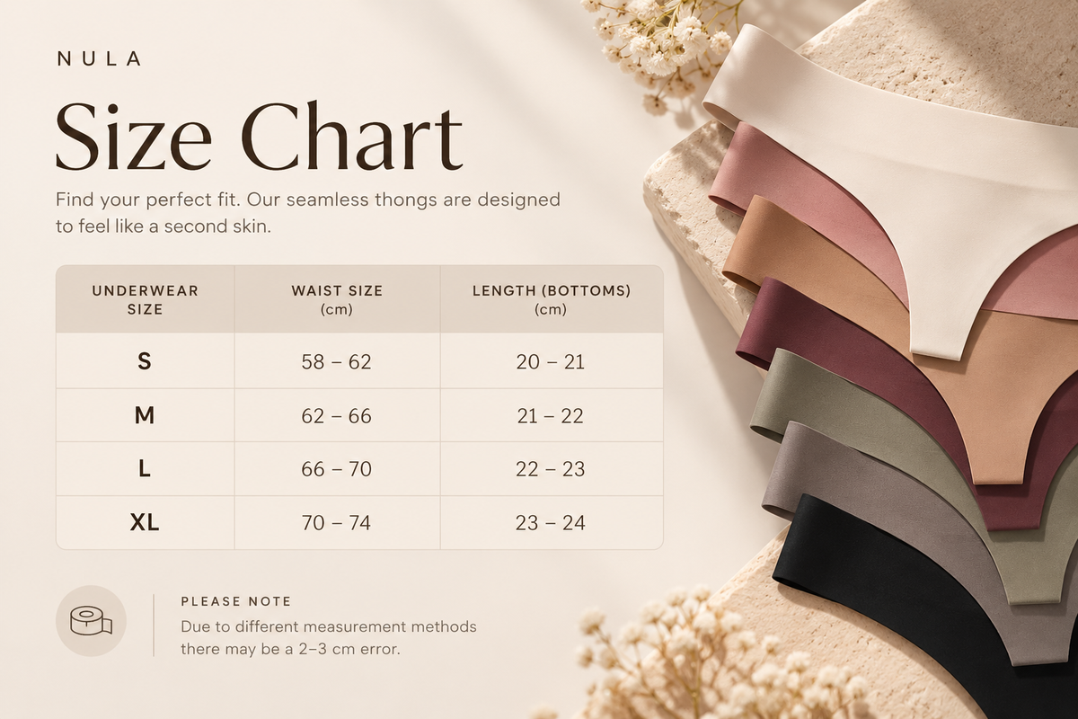 NULA size chart